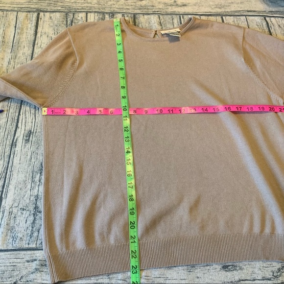 Wool Sweater Talbots Brown M Medium Classic Crew Neck - Picture 7 of 8